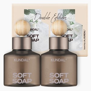 쿤달 퍼퓸 차량용 방향제 75ml 2개 + 우드볼 스틱 2개 세트, 소프트솝향, 1세트