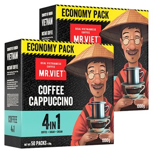 미스터비엣 인스턴트 4IN1 카푸치노 커피믹스, 20g, 50개입, 2개