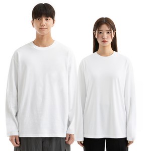 네이븐 남녀공용 20수 루즈핏 긴팔티 NAB8T1