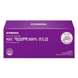 참앤들황토농원 NFC 착즙원액 포도즙, 3L, 1박스