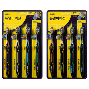 메디안 듀얼이펙션 미세모 칫솔, 4개입, 2개