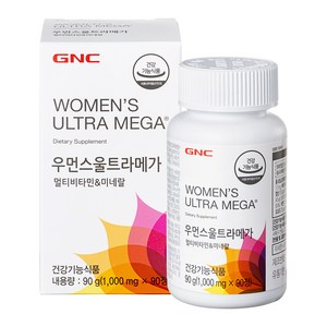 GNC 우먼스 울트라메가 멀티비타민 앤 미네랄, 90정, 1개