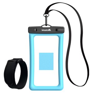 밸류엠 4중 잠금 대형 스마트폰 방수팩 + 넥스트랩 + 암밴드