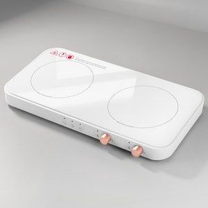 홈플래닛 2800W 슬림디자인 인덕션 전기레인지 2구 화이트