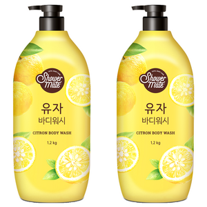 샤워메이트 바디워시 유자, 1.2kg, 2개