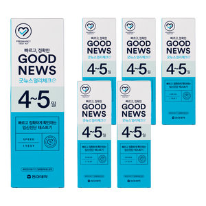 동아제약 굿뉴스 얼리체크 임신진단 테스트기, 1개입, 6개