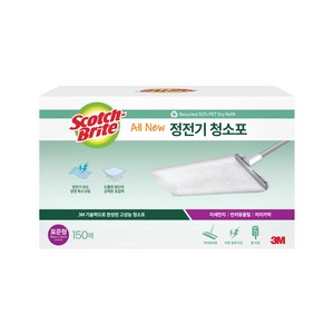 스카치브라이트 올뉴 재활용 PET 사용 정전기 청소포 150p, 표준형(28 x 2..., 1개