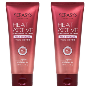 케라시스 히트 액티브 극손상 헤어 바르는 트리트먼트, 220ml, 2개