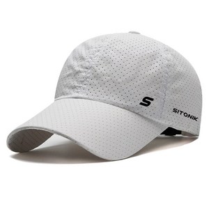 시토닉 남녀공용 스포츠 매쉬 캡모자, FREE, 화이트, 1개