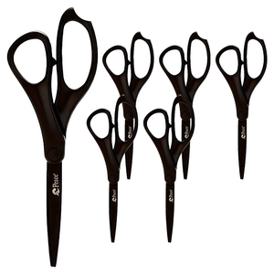 피스코리아 코팅 가위, 블랙, 6개