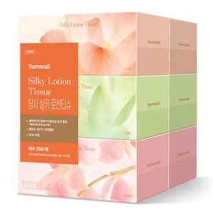 탐사 실키 천연펄프 로션티슈, 250매, 6팩