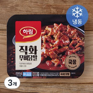 하림 직화 무뼈 국물닭발 (냉동), 200g, 3개