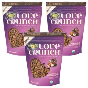 네이쳐스패스 러브 크런치 다크 초코 헤이즐넛 버터 그래놀라, 300g, 3개