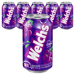 웰치스 그레이프맛, 355ml, 6개