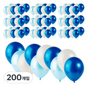 파티팡 라운드 풍선 30cm, 랜덤발송, 200개