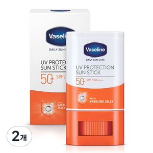 바세린 유브이 프로텍션 선스틱 SPF50+ PA++++, 15g, 2개