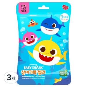 위니비니 핑크퐁 상어가족 구미 젤리, 60g, 3개