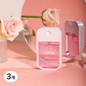 saeip 세니타이저 미스트 손소독제 로즈, 40ml, 3개