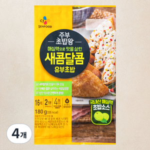 CJ씨푸드 주부 초밥왕 새콤달콤 유부초밥, 180g, 4개