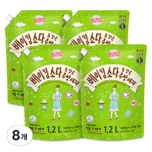 트리오 베이킹소다를 담은 주방세제, 1.2L, 8개