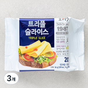 소와나무 트리플 슬라이스 가공치즈 20매입, 360g, 3개