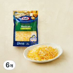 크래프트 슈레드 멕시칸 포치즈, 226g, 1개입, 6개