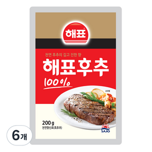 해표 순후추, 200g, 6개