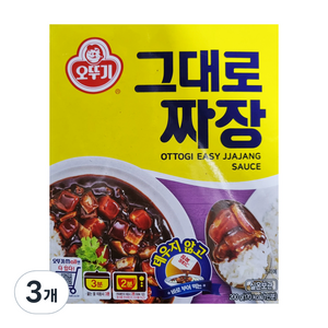 오뚜기 그대로짜장, 200g, 3개