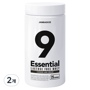잠백이 에센셜 락토프리 웨이프로틴 파우더 쿠키앤크림맛, 750g, 2개