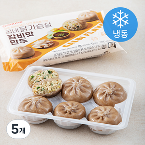 굽네 닭가슴살 갈비맛 만두 6개입 (냉동), 180g, 5개