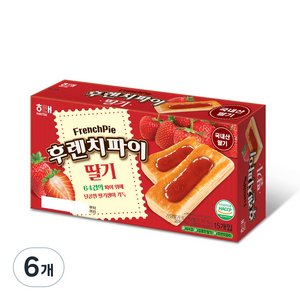 해태제과 후렌치파이 딸기, 192g, 6개