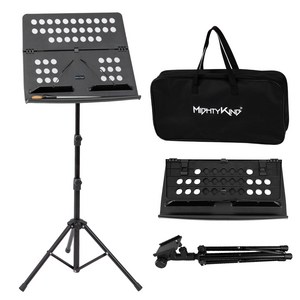 마이티킹 반으로 접히는 2단 악보 보면대 MUS350, 블랙, 1개