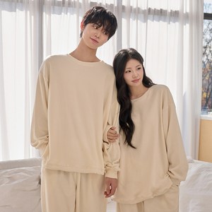 어나더디 커플용 소프티 기모 잠옷 상하의 세트