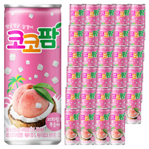 코코팜 피치핑크 복숭아, 240ml, 36개