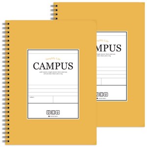 포포팬시 3000 캠퍼스 스프링 노트, 머스타드, 2개