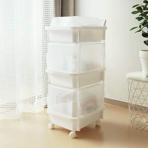 리빙스마일 포켓형 직사각 기저귀 정리함 3단