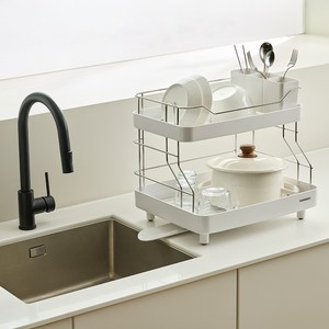 한샘 베이직 플러스 식기건조대, 2단, 화이트, 1개