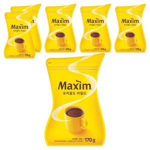 맥심 모카골드 마일드 원두커피믹스, 170g, 1개입, 6개