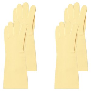 브릭글로 안찢어지는 니트릴 고무장갑, 버터옐로우, 중(M), 2세트