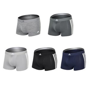 아디다스 시그니처 로고 드로즈 통기성 팬티 5종 세트