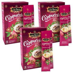 티엔아이킹커피 카푸치노 시나몬향 커피믹스, 20g, 12개입, 3개