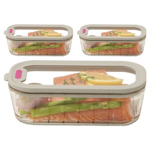 르베르폴리세 냉장고 정리용 내열 밀폐용기, 560ml, 3개