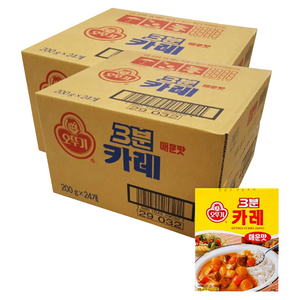 오뚜기3분 카레 매운맛, 200g, 48개