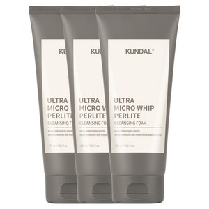 쿤달 울트라 마이크로 휩 펄라이트 클렌징 폼, 175ml, 3개