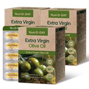 뉴트리디데이 식물성캡슐 엑스트라 버진 올리브유 30.75g, 30정, 3개