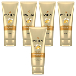 팬틴 케라틴 극손상케어 트리트먼트, 220ml, 5개
