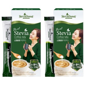 스테비아스위트 펄세스 디카페인 스테비아 커피믹스, 9g, 20개입, 2개