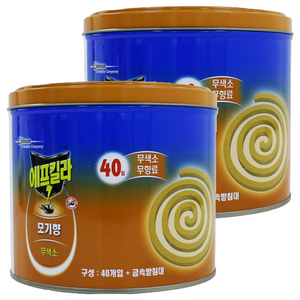 에프킬라 모기향 무향 40p, 2개
