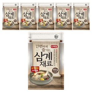 올바른상회 간편하게 즐기는 국산 티백형 삼계재료, 100g, 6개