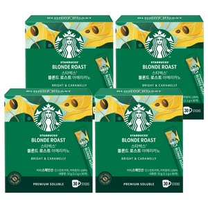 스타벅스 블론드 로스트 아메리카노 원두커피스틱, 1.1g, 30개입, 4개